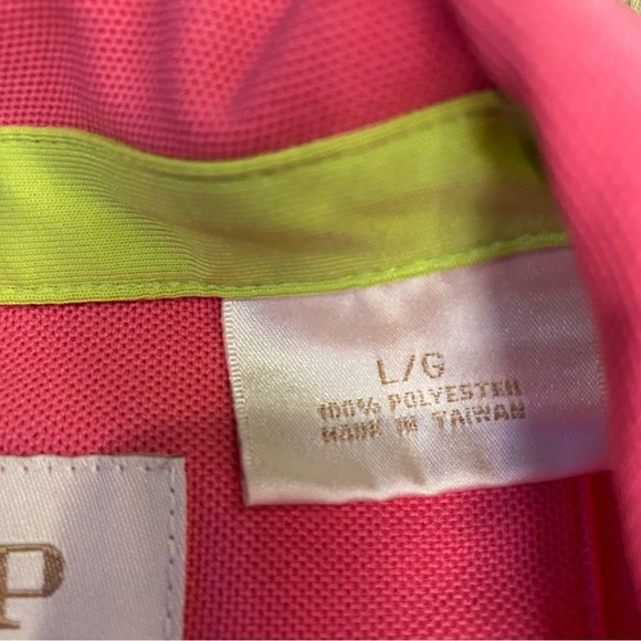 EP Pro Tech Half Zip Golf Tank pink with white/green trim size Large - Picture 5 of 16